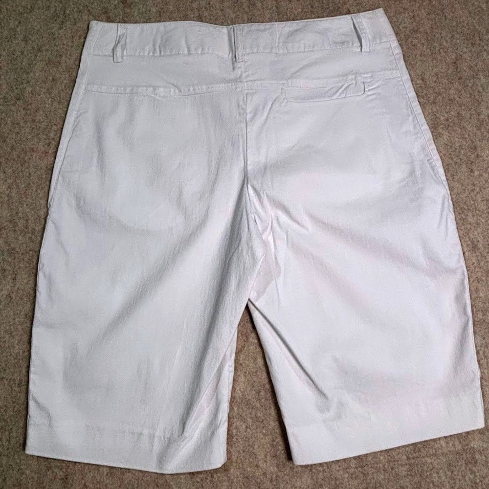 Bette & Court Golf Shorts Womens 10 White Cotton Bermuda Preppy Coastal Classic - Picture 2 of 10